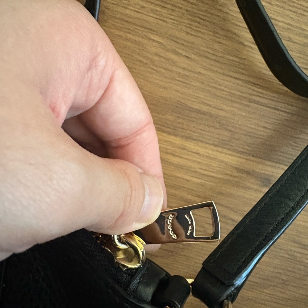 Coach Mini Kelsey Black Pebbled Leather Crossbody Bag - Picture 3 of 7